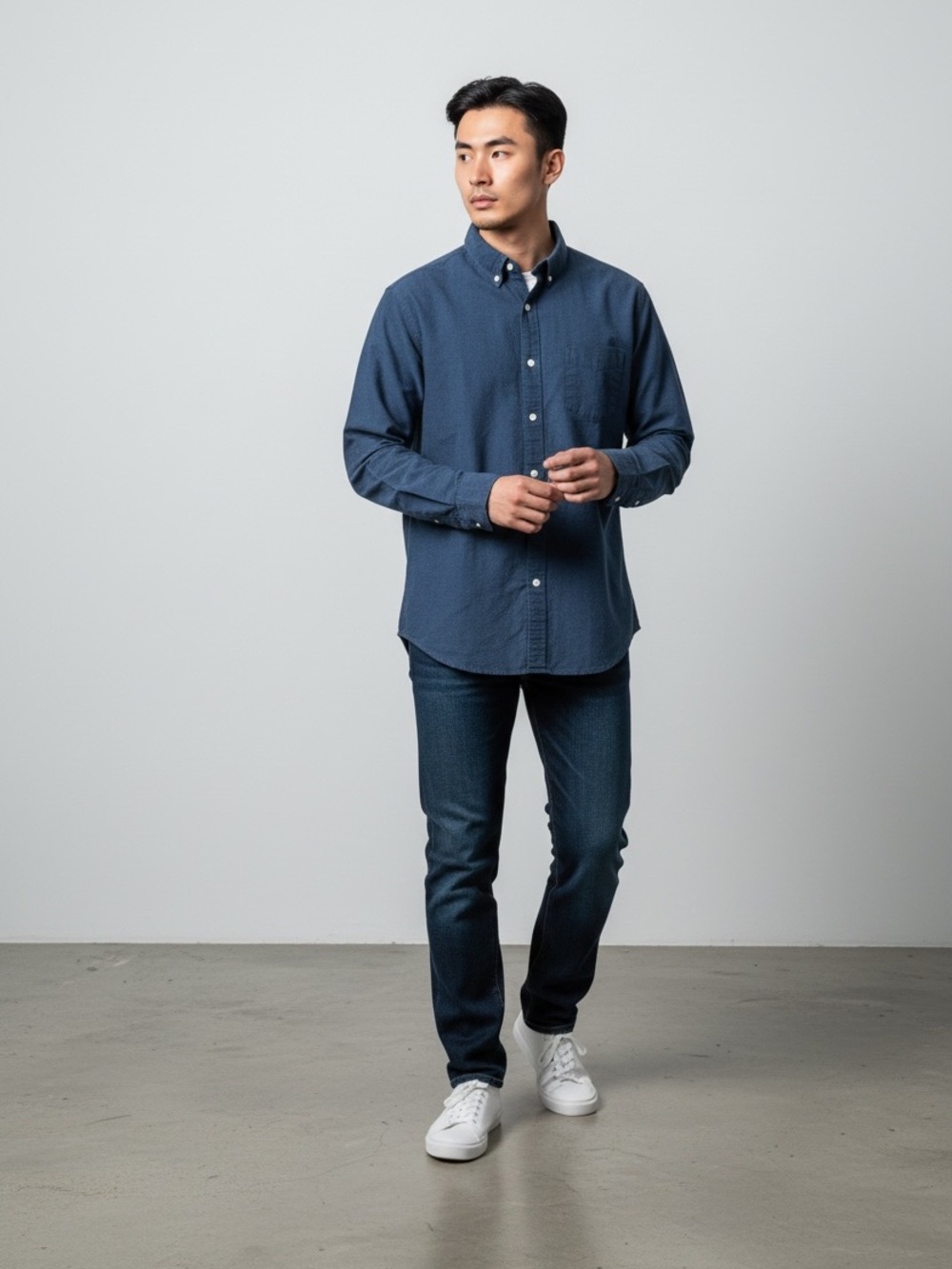 Bonobos Dark Blue Button-Down Casual Shirt